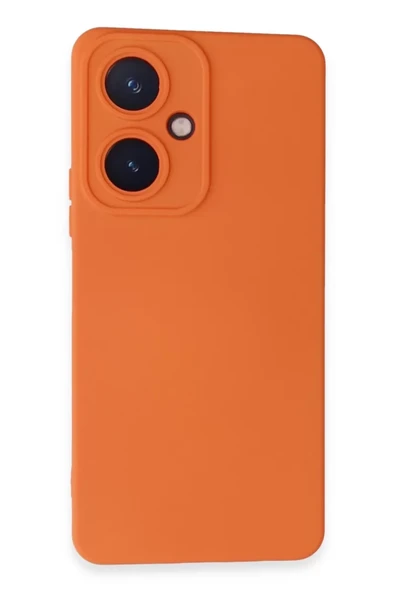 Newface Vivo Y27 Kılıf Nano içi Kadife Silikon - Turuncu ürün görseli 1