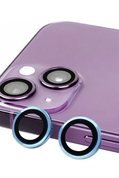 Newface Apple iPhone 13 Raze Metal Kamera Lens - Mavi ürün görseli 1
