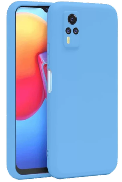 Newface Vivo Y53S Kılıf Nano içi Kadife Silikon - Mavi ürün görseli 1