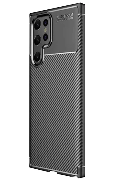 Newface Samsung Galaxy S25 Ultra Kılıf Auto Focus Karbon Kapak - Siyah ürün görseli 1