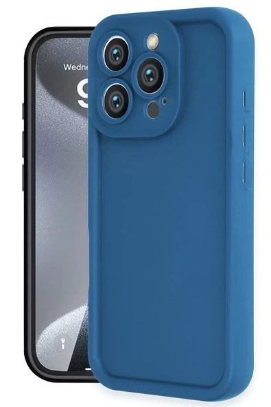 Newface Apple iPhone 16 Pro Kılıf Viera Silikon - Mavi ürün görseli 1