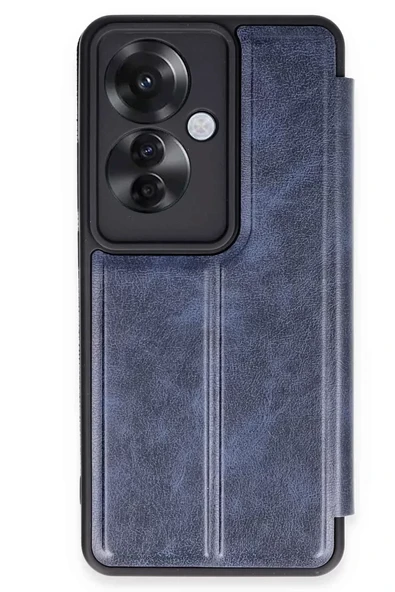 Newface Oppo Reno 11F Kılıf Flip Cover - Lacivert ürün görseli 1