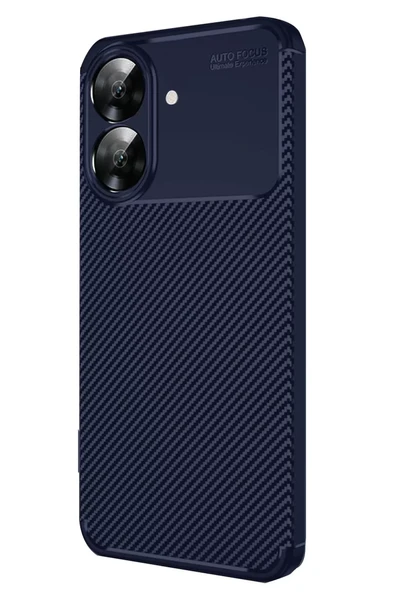 Newface Realme Note 60 Kılıf Auto Focus Karbon Kapak - Lacivert ürün görseli 1
