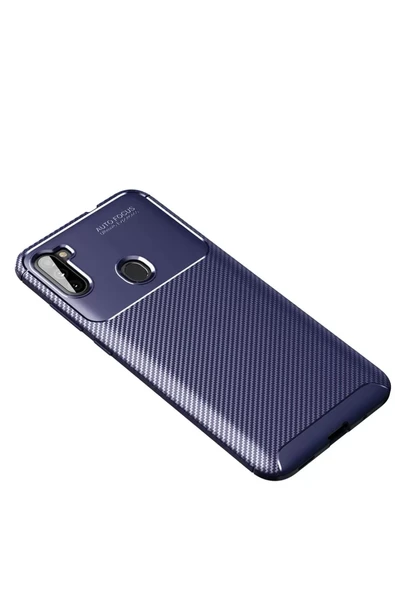 Newface Samsung Galaxy A11 Kılıf Auto Focus Karbon Kapak - Lacivert ürün görseli 1