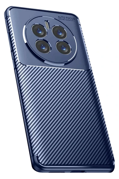 Newface Realme 12 Pro Plus Kılıf Auto Focus Karbon Kapak - Lacivert ürün görseli 1