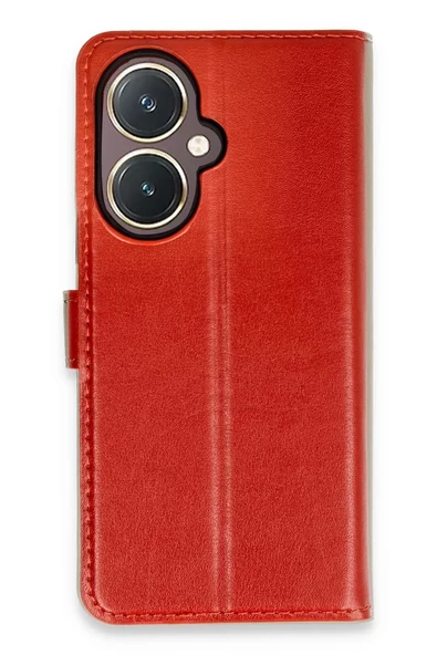 Newface Vivo Y27 Kılıf Trend S Plus Kapaklı Kılıf - Kırmızı ürün görseli 1