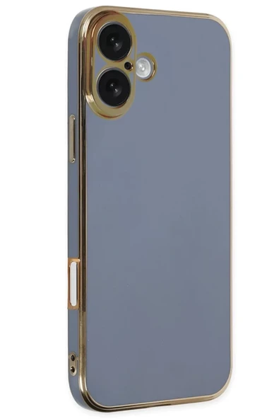 Newface Apple iPhone 16 Kılıf Volet Silikon - Mavi ürün görseli 1