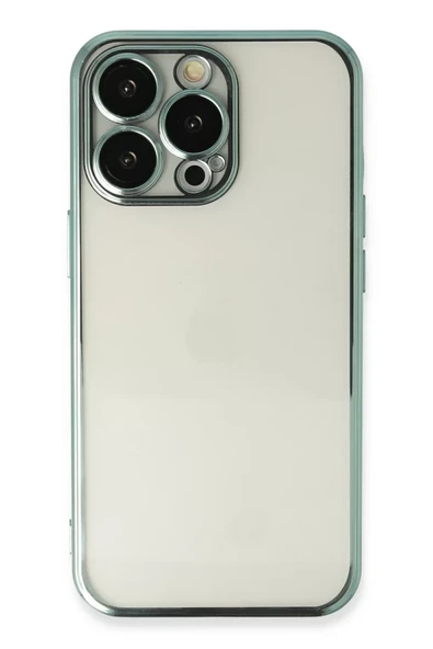Newface Apple iPhone 13 Pro Kılıf Razer Lensli Silikon - Yeşil ürün görseli 1