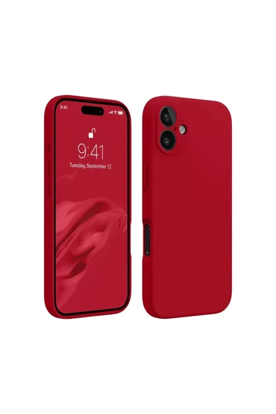Newface Apple iPhone 16 Plus Kılıf First Silikon - Kırmızı ürün görseli 1
