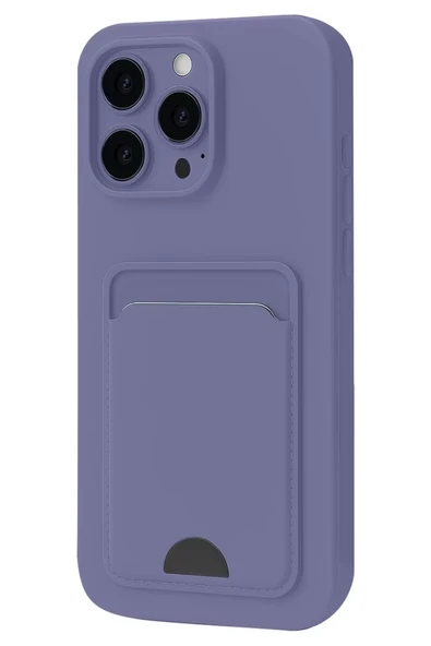 Newface Apple iPhone 16 Pro Kılıf Kelvin Kartvizitli Silikon - Lila ürün görseli 1