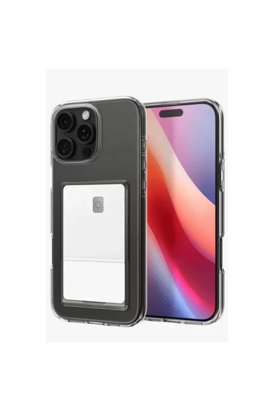 Newface Apple iPhone 16 Pro Kılıf Kart Şeffaf Silikon - Şeffaf ürün görseli 1