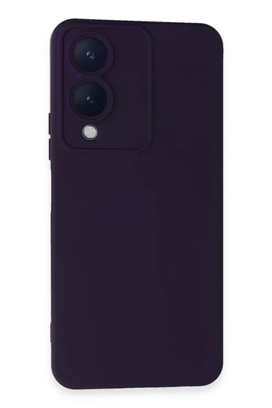 Newface Vivo Y17S Kılıf Nano içi Kadife Silikon - Mor ürün görseli 1
