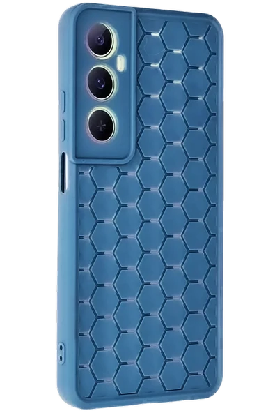 Newface Realme C65 Kılıf Petek Silikon Kapak - Mavi ürün görseli 1