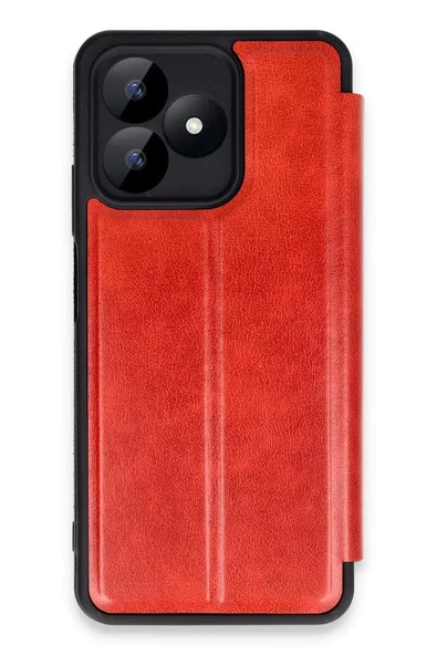 Newface Realme Note 50 4G Kılıf Flip Cover - Kırmızı ürün görseli 1