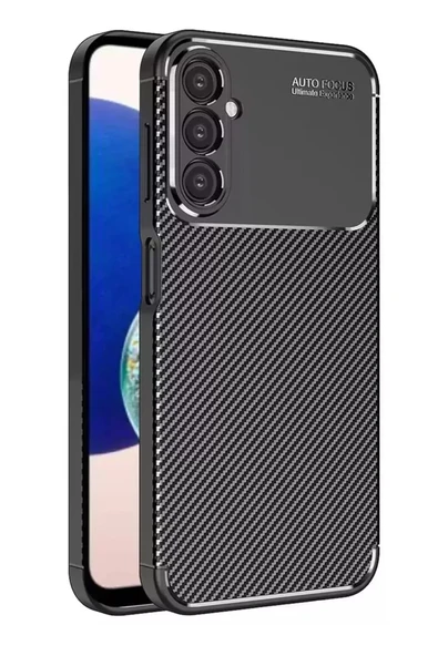 Newface Samsung Galaxy A05S Kılıf Auto Focus Karbon Kapak - Siyah ürün görseli 1