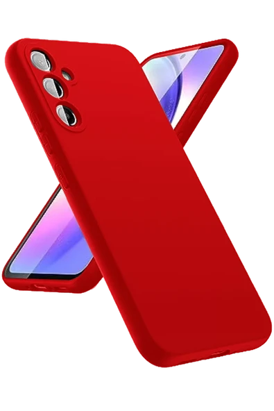Newface Samsung Galaxy A24 4G Kılıf First Silikon - Kırmızı ürün görseli 1