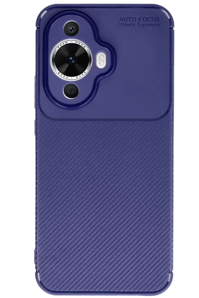 Newface Huawei Nova 12S Kılıf Auto Focus Karbon Kapak - Lacivert ürün görseli 1