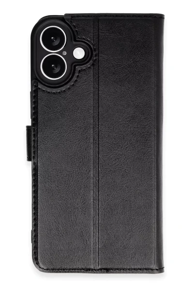 Newface Apple iPhone 16 Plus Kılıf Trend S Plus Kapaklı Kılıf - Siyah ürün görseli 1