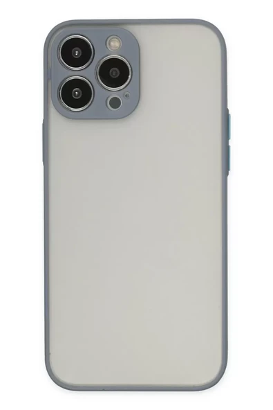 Newface Apple iPhone 13 Pro Max Kılıf Montreal Silikon Kapak - Gri ürün görseli 1