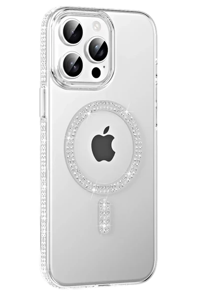 Joko Apple iPhone 14 Pro Max Move Taşlı Magsafe Kapak - Gümüş ürün görseli 1