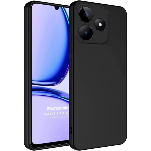 Newface Realme C61 Kılıf First Silikon - Siyah - Resim 3