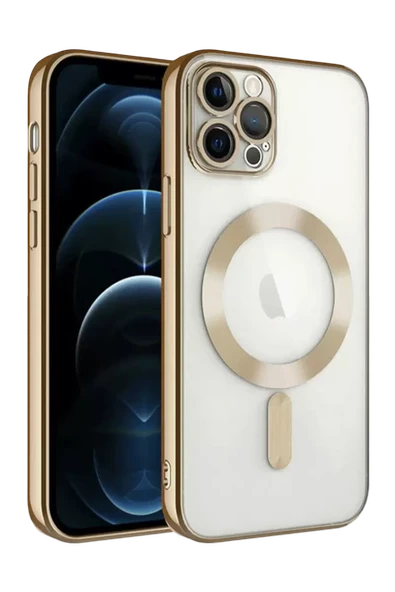 Newface Apple iPhone 13 Pro Kılıf Kross Magneticsafe Kapak - Gold ürün görseli 1