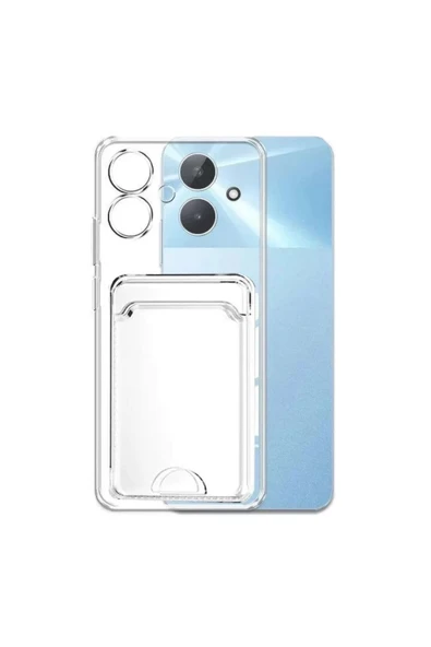 Newface Realme Note 60 Kılıf Kart Şeffaf Silikon - Şeffaf ürün görseli 1