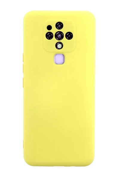 Newface Tecno Camon 16 Kılıf Nano içi Kadife Silikon - Sarı ürün görseli 1