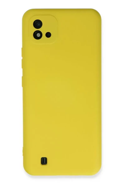 Newface Realme C11 2021 Kılıf Nano içi Kadife Silikon - Sarı ürün görseli 1
