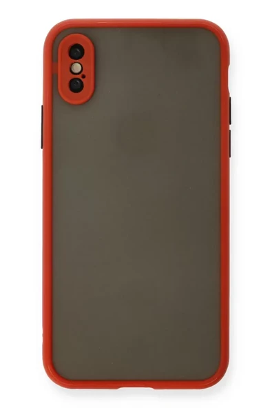 Newface Apple iPhone X Kılıf Montreal Silikon Kapak - Kırmızı ürün görseli 1