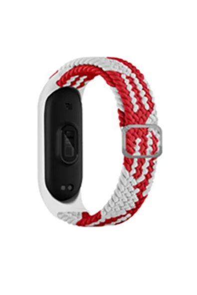 Newface Xiaomi Mi Band 4 Star Kordon - Beyaz-Kırmızı ürün görseli 1