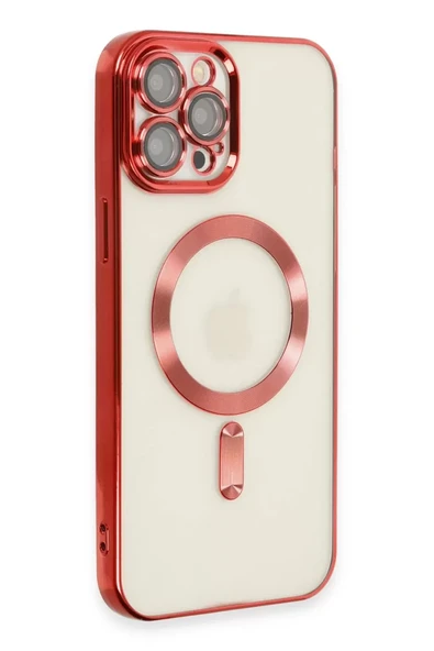 Newface Apple iPhone 12 Pro Max Kılıf Kross Magneticsafe Kapak - Kırmızı ürün görseli 1