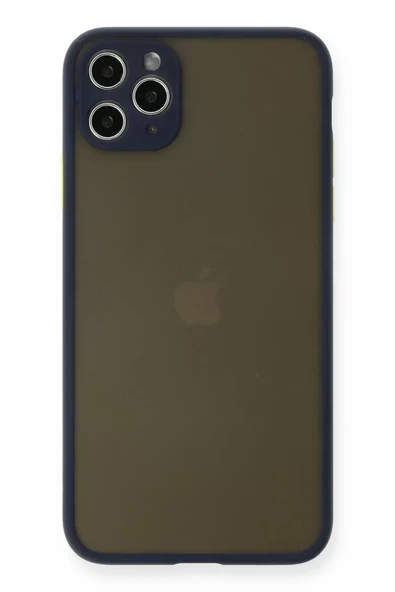 Newface Apple iPhone 11 Pro Max Kılıf Montreal Silikon Kapak - Lacivert ürün görseli 1