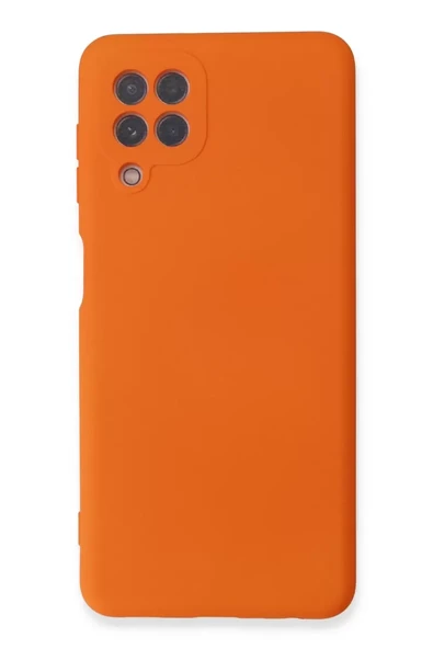 Newface Samsung Galaxy A22 Kılıf Nano içi Kadife Silikon - Turuncu ürün görseli 1