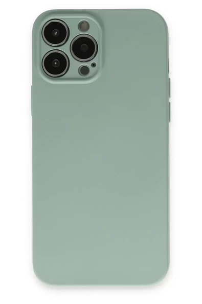Newface Apple iPhone 13 Pro Max Kılıf Nano içi Kadife Silikon - Su Yeşili ürün görseli 1