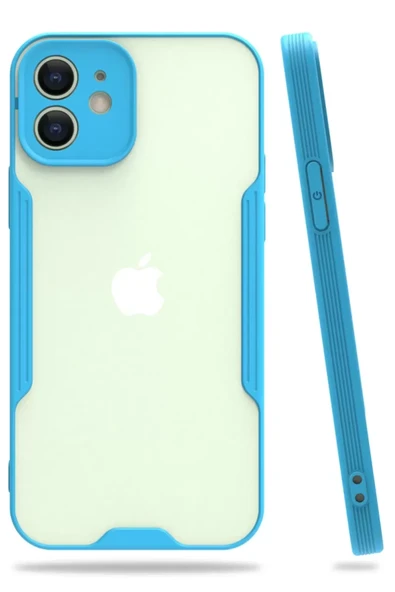 Newface Apple iPhone 12 Kılıf Platin Silikon - Mavi ürün görseli 1