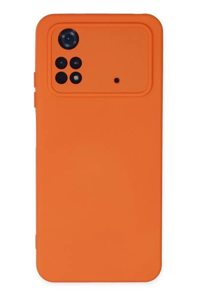 Newface Xiaomi Poco M4 Pro 4G Kılıf Nano içi Kadife Silikon - Turuncu ürün görseli 1