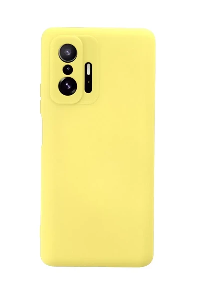 Newface Xiaomi Mi 11T Pro Kılıf Nano içi Kadife Silikon - Sarı ürün görseli 1