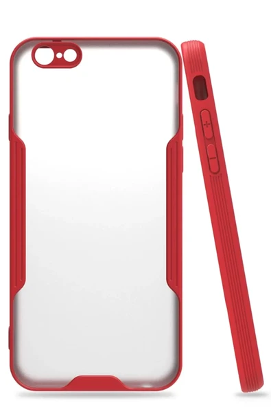 Newface Apple iPhone 6 Kılıf Platin Silikon - Kırmızı ürün görseli 1