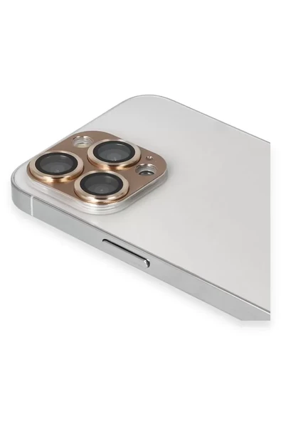 Newface Apple iPhone 13 Pro Max Pers Alüminyum Kamera Lens - Gold ürün görseli 1