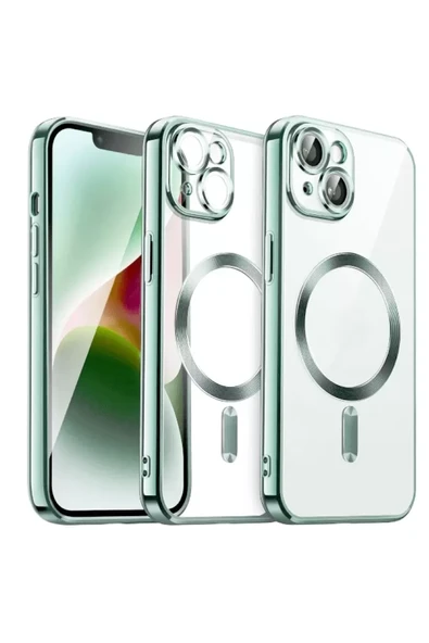Newface Apple iPhone 13 Kılıf Kross Magneticsafe Kapak - Koyu Yeşil ürün görseli 1