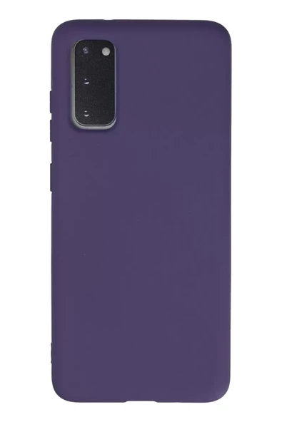 Newface Samsung Galaxy S20 Kılıf Nano içi Kadife Silikon - Mor ürün görseli 1