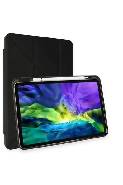 Newface Apple iPad Air 4 10.9 Kılıf Kalemlikli Mars Tablet Kılıfı - Siyah ürün görseli 1