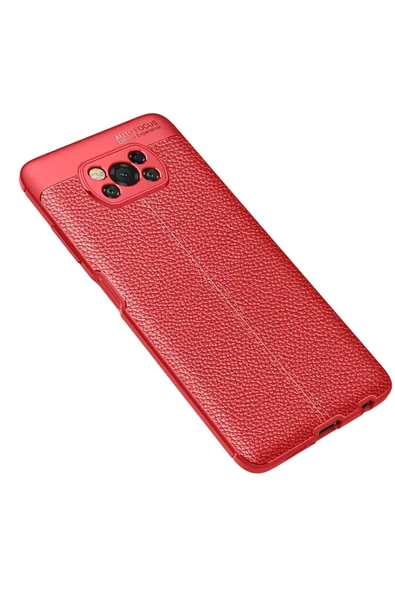 Newface Xiaomi Pocophone X3 Kılıf Auto Focus Kapak - Kırmızı ürün görseli 1