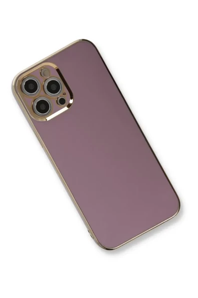 Newface Apple iPhone 12 Pro Max Kılıf Volet Silikon - Mor - Resim 2