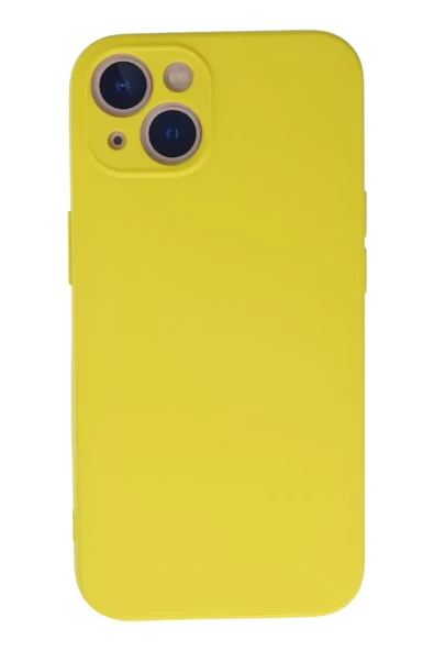 Newface Apple iPhone 13 Mini Kılıf Nano içi Kadife Silikon - Sarı ürün görseli 1