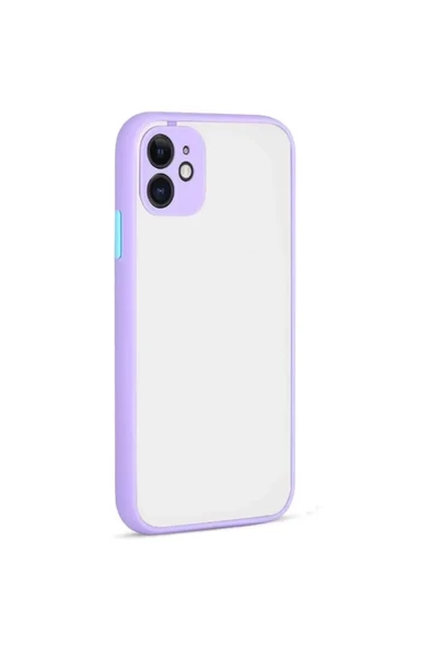 Newface Apple iPhone 12 Kılıf Montreal Silikon Kapak - Mor ürün görseli 1