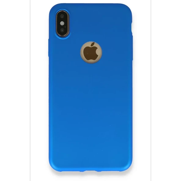 Newface Apple iPhone XS Max Kılıf First Silikon - Mavi - Resim 2