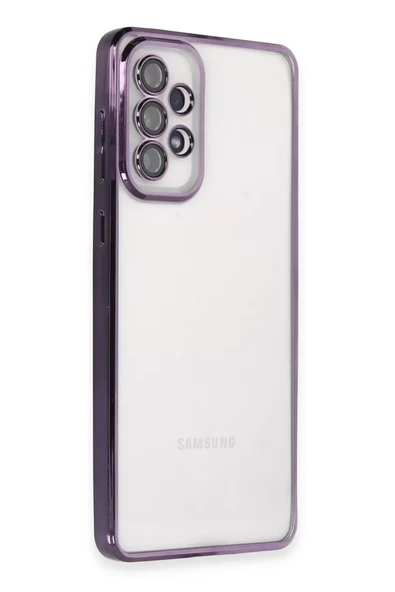 Newface Samsung Galaxy A53 5G Kılıf Razer Lensli Silikon - Mor ürün görseli 1