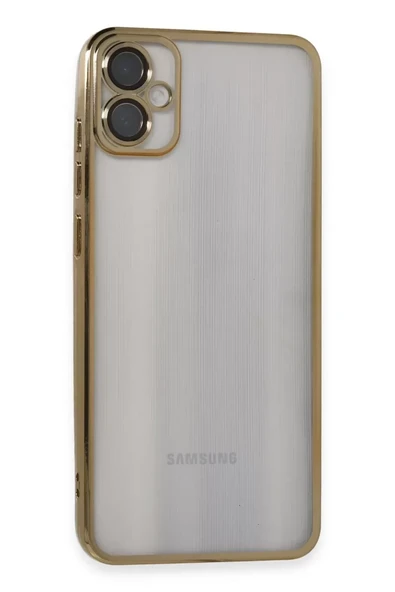 Newface Samsung Galaxy A05 Kılıf Razer Lensli Silikon - Gold ürün görseli 1